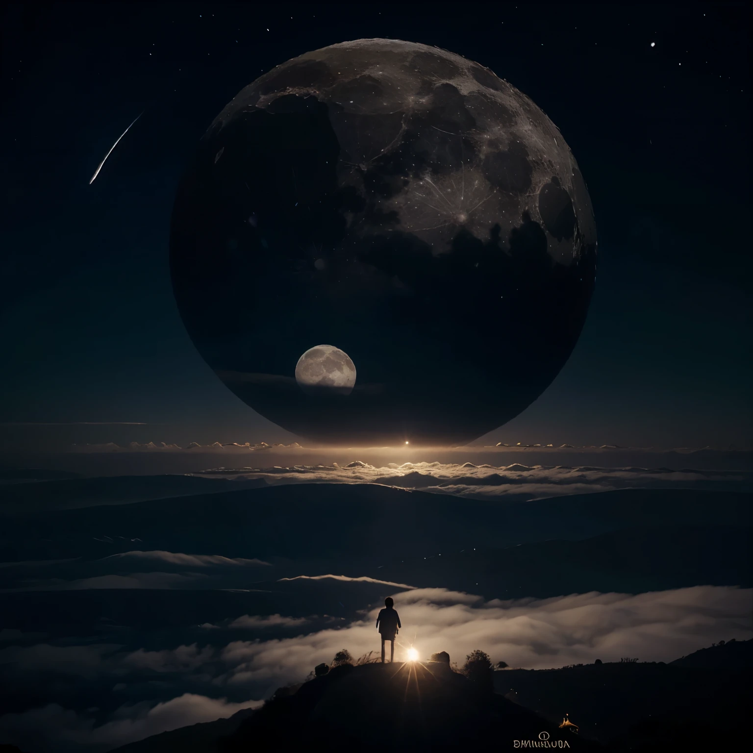 Texto que diga frases de la luna con un fondo hermoso