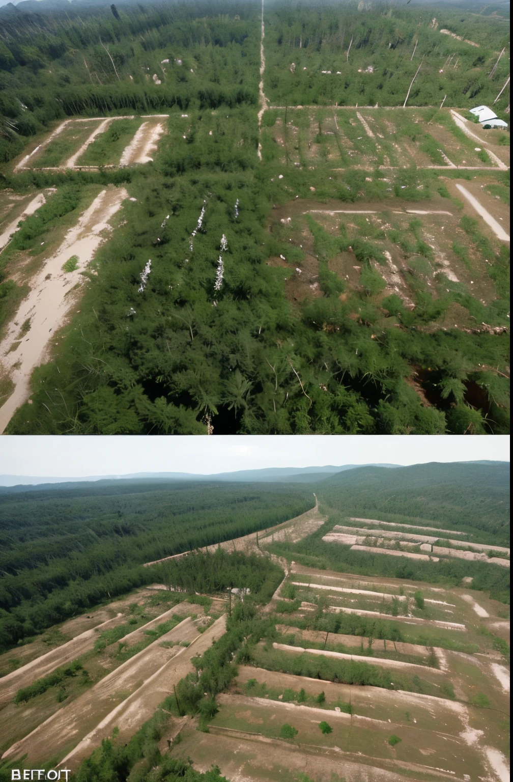 Deforestation before and after