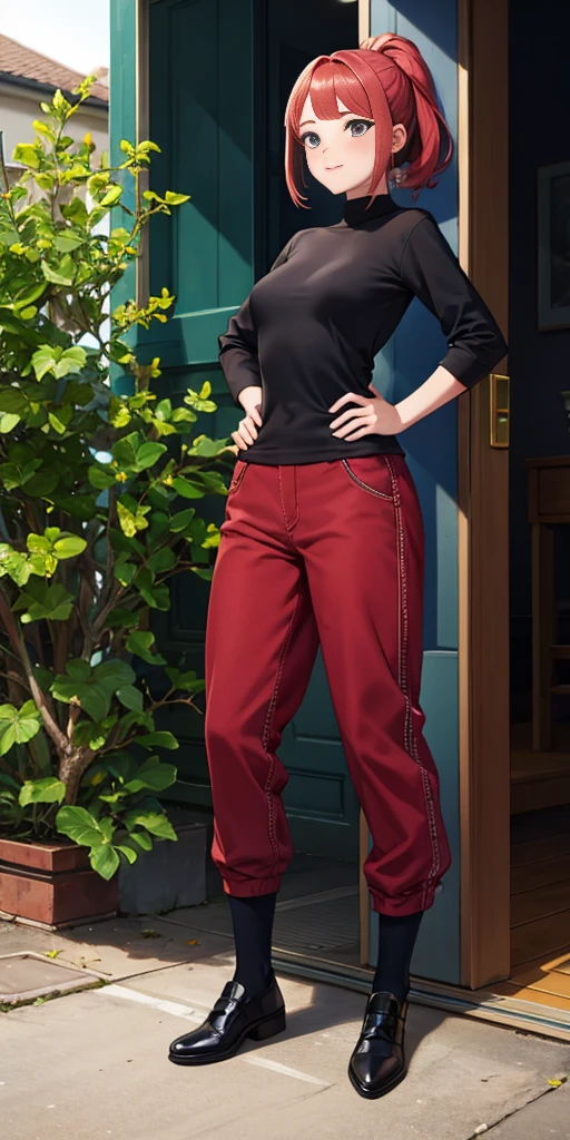 1girl full body standing, HANDS ON HIPS