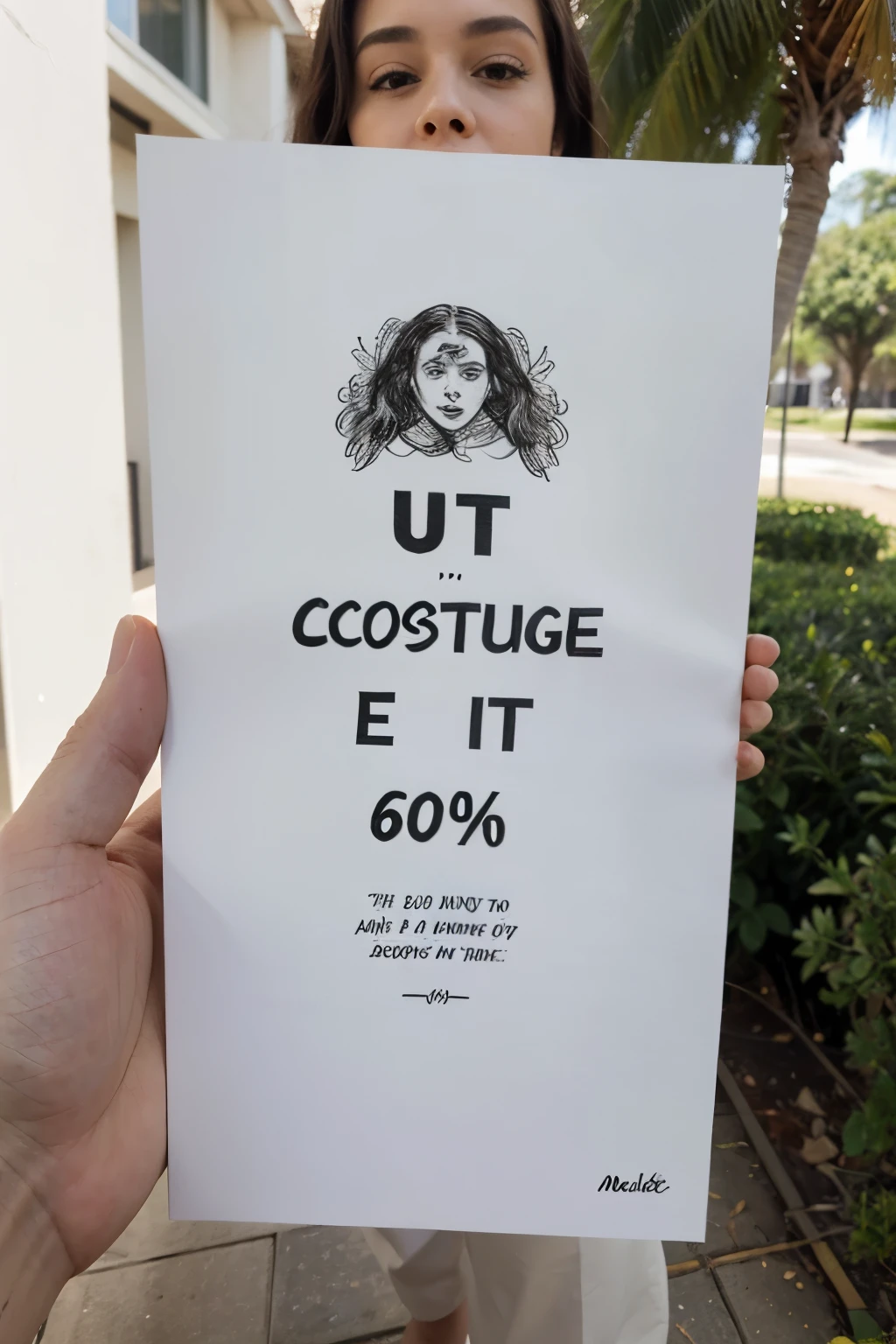 ((melhor qualidade)), ((obra de arte)), (detalhado), lettering escrito "queima de estoque" "up to 60% de desconto"