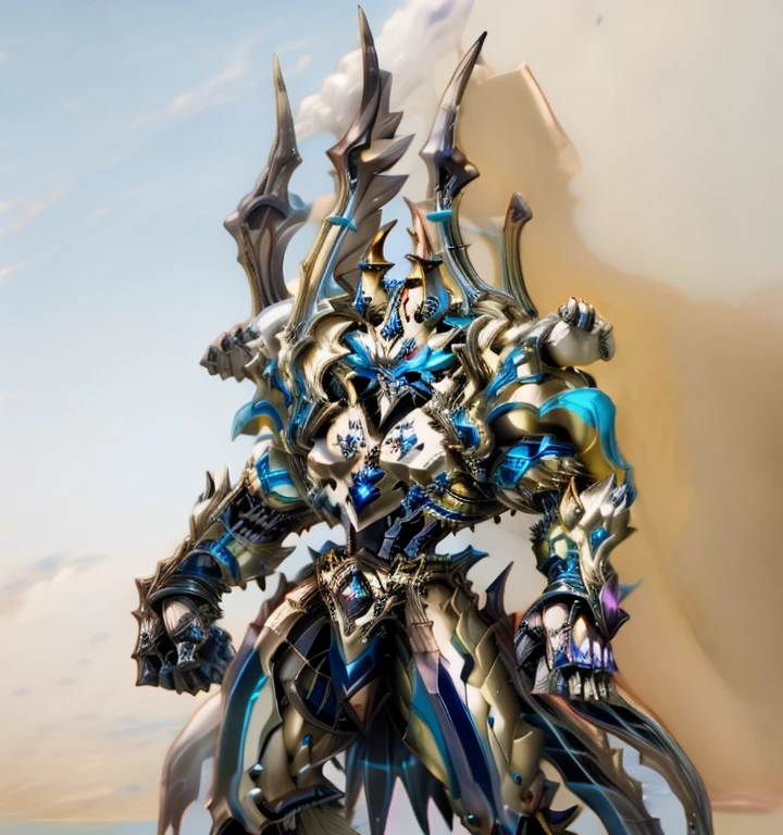 Zeraora's giant robot. (masterpiece, best quality, detailed:1.2) (Pokémon) Powered exoskeleton with the same design as Zeraora big muscle, GIANT, pecs, triceps, traps, waist narrow. bulge in the crotch,  with huge golden laser sword, body full of huge muscles. also have a cloak on my back. The cloak is so long that it touches the ground, showing off muscles, mechs, Correct limbs, detailed full body, Very muscular, Large pecs, Heavyweight, Bodybuilder figure, Wearing cyberpunk mecha, big bump, sparkling skin, Vibrant colors, 4K, realism, Don't stray too far from Zeraora's design, Furry Heroes, Main is yellow COLOR, have big wings.