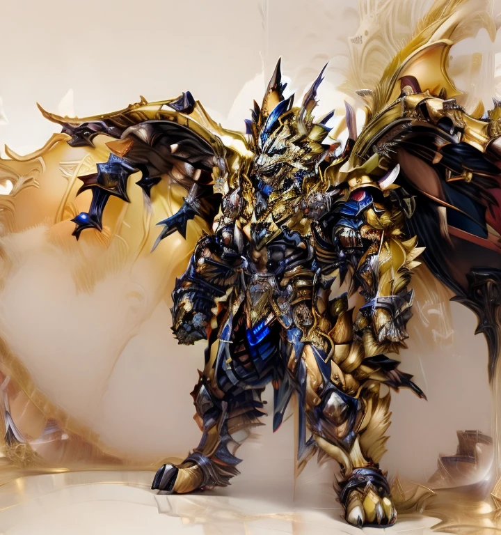 Zeraora's giant robot. (masterpiece, best quality, detailed:1.2) (Pokémon) Powered exoskeleton with the same design as Zeraora big muscle, GIANT, pecs, triceps, traps, waist narrow. bulge in the crotch, with huge golden laser sword, body full of huge muscles. also have a cloak on my back. The cloak is so long that it touches the ground, showing off muscles, mechs, Correct limbs, detailed full body, Very muscular, Large pecs, Heavyweight, Bodybuilder figure, Wearing cyberpunk mecha, big bump, sparkling skin, Vibrant colors, 4K, realism, Don't stray too far from Zeraora's design, Furry Heroes, Main is yellow COLOR, have big wings.