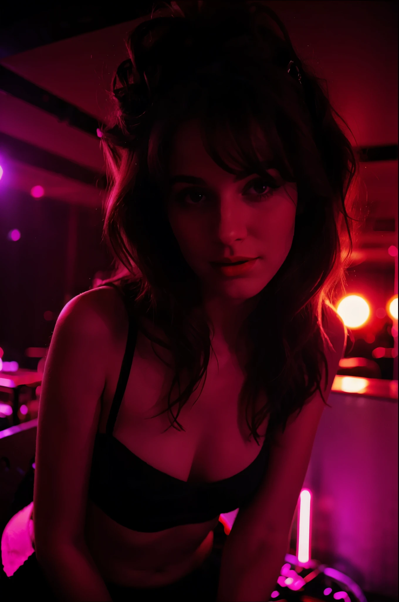 jazz singer girl sings romantically in a nightclub