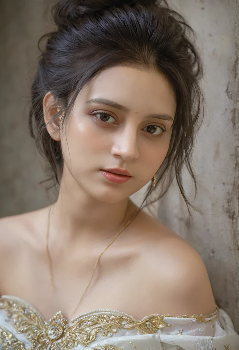 Best quality, masterpiece, ultra high res, (photorealistic:1.4), raw photo, 1girl, off shoulder