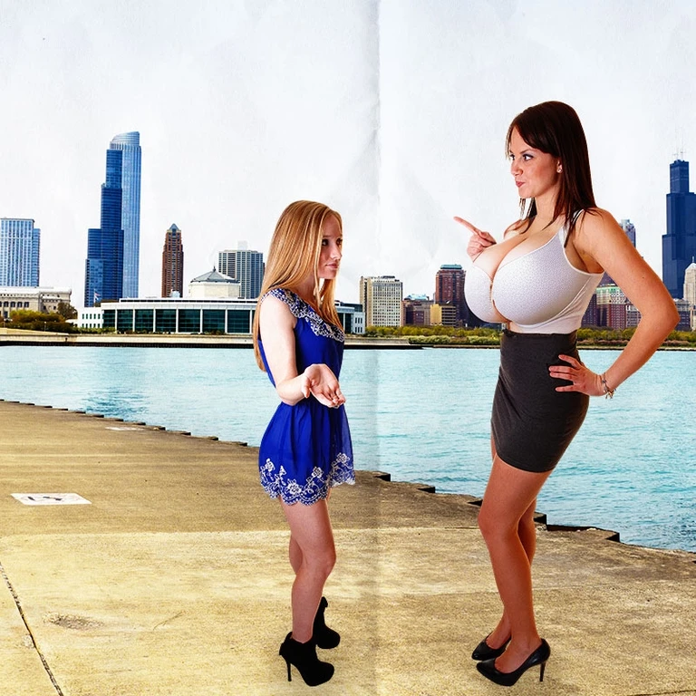 plain blouse, (big giant enormous oversized massive huge colossal breasts:1.5), (gigantic sagging breasts:1.5)