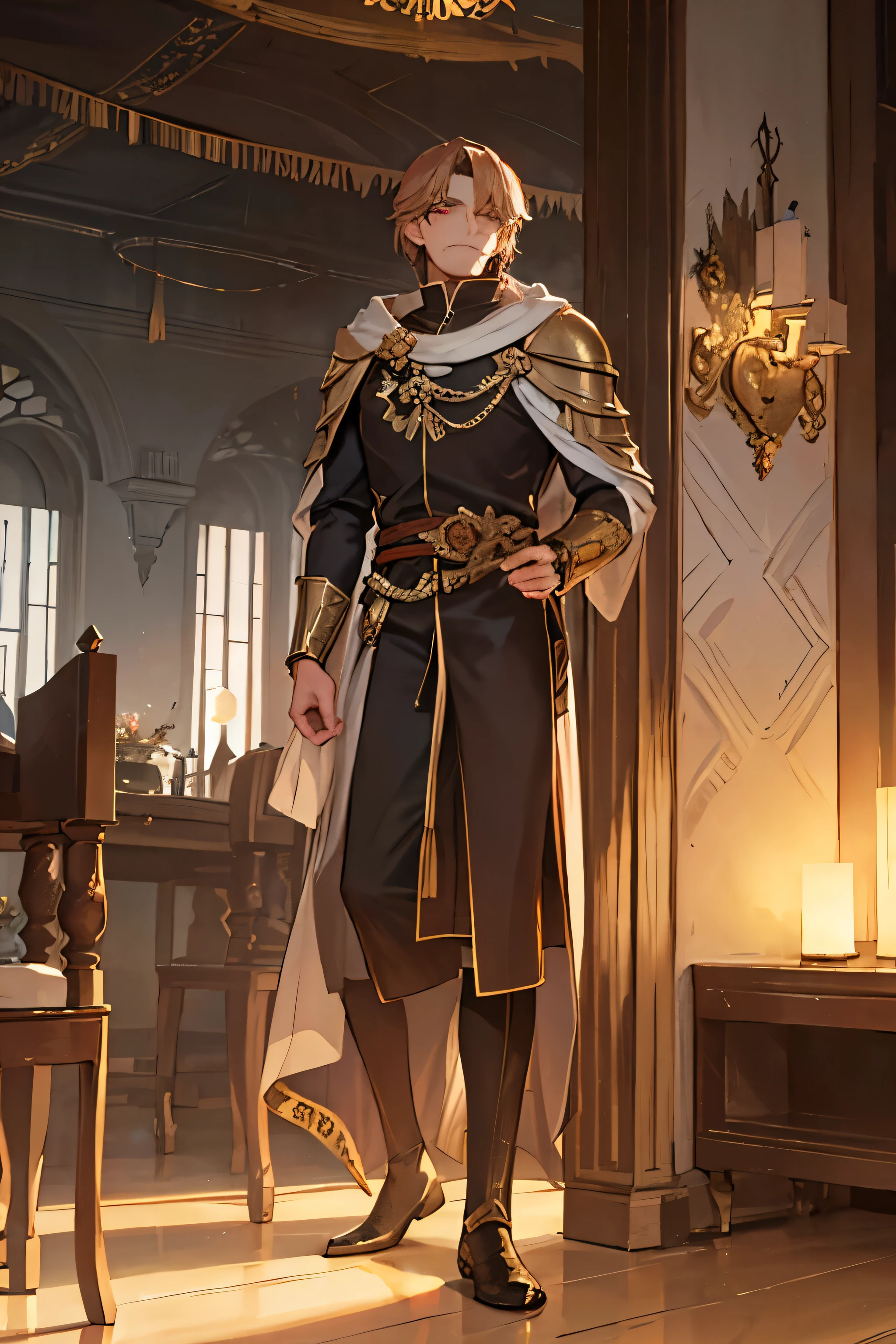 Daeron Bok, Daeron inherits the distinctive features of his Yi-Tish heritage, with sharp, almond-shaped eyes of deep brown and skin the color of burnished copper. His hair, as dark as a moonless night, cascades in luxurious waves, often adorned with jewels and precious metals befitting his royal status. He possesses an imposing presence, standing tall and graceful with an air of regal authority, yet there is a haunting sadness in his gaze.