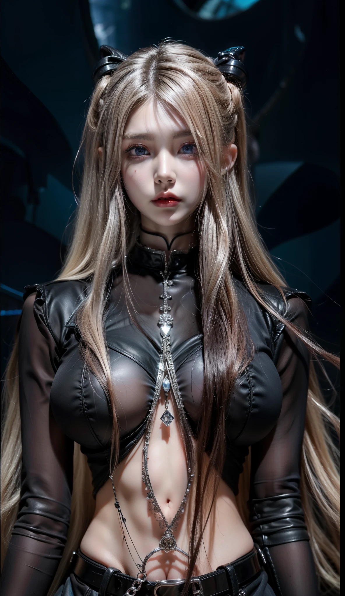 Detailed image quality，Pandora the Witch，wing, Succubus Theme，堕落Angel，Excellent，scary，Secret Terror，Tentacles，With eyes，Uncanny Valley Effect，Beast Blood Moon，skeleton，vampire，Hellfire，Dark Queen，Angel，magician magic witch，Angel，Eyes are blue(Pupils as deep as the starry sky)，Gorgeous tattoo designs all over the body，foto do rosto(8K picture quality，Rich in details)，Dark eyeshadow，