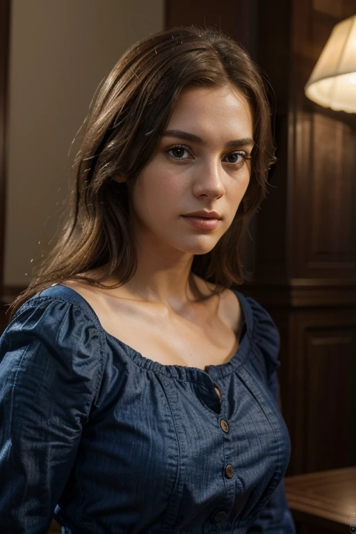 8k, la plus haute qualité, ultra details, Femme euro-americaine, jeune, Realistic, les temps modernes, tenue formelle, studio lighting, cadre professionnel, lora_Claire