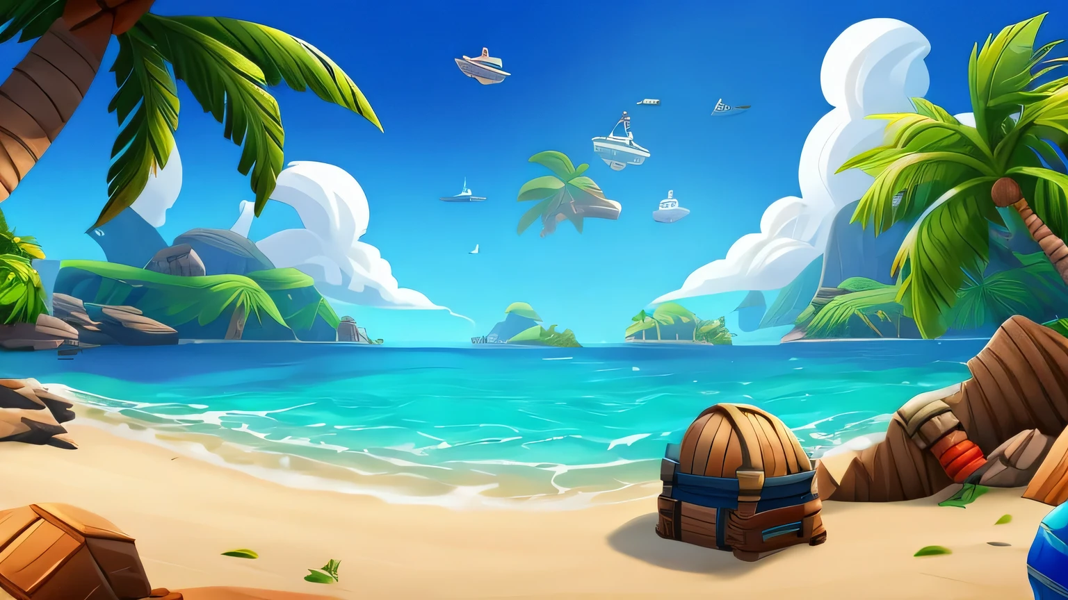 Island background fortnite art style