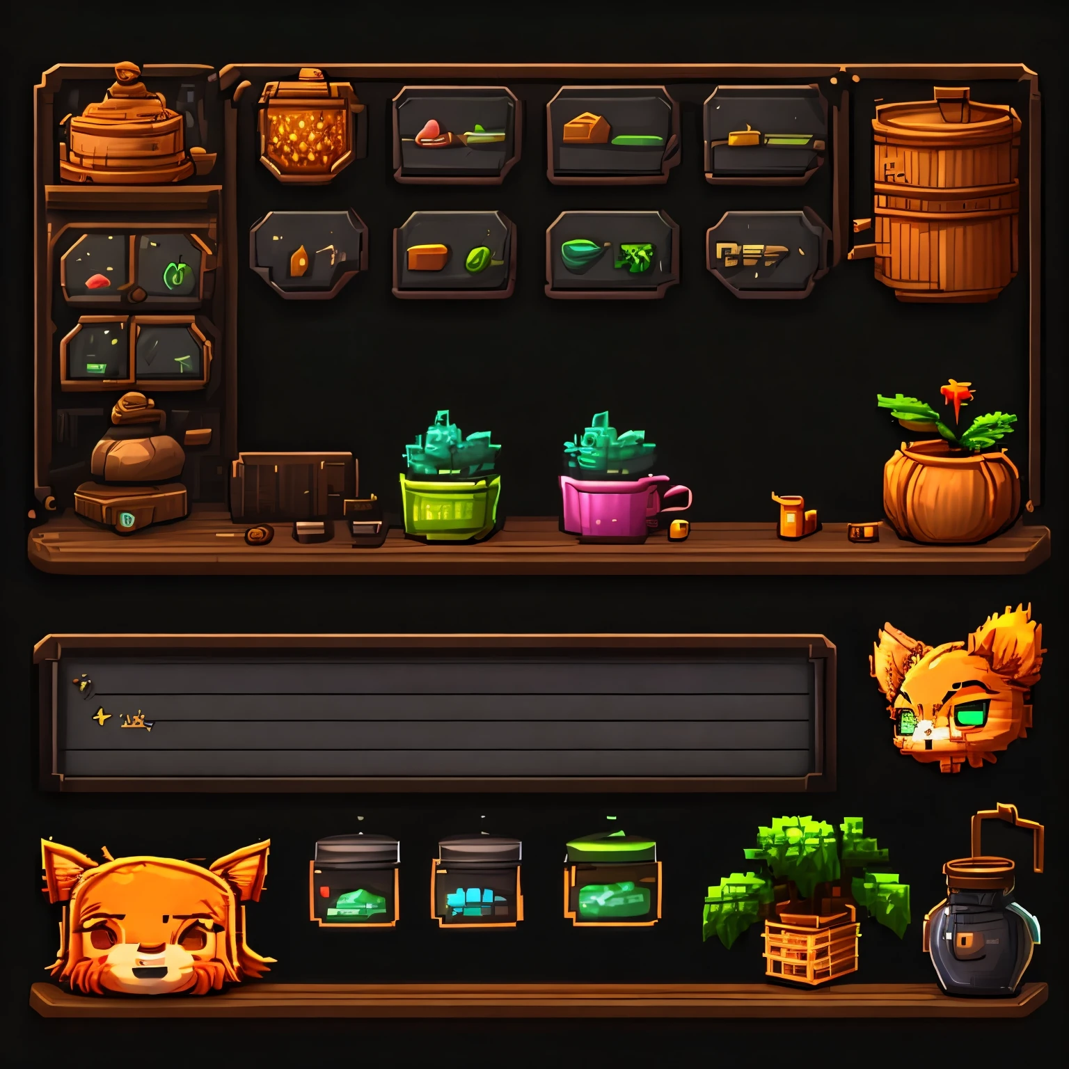 Chat panel，stardew valley，The contour is sharp，(Black background)