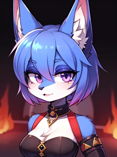 monster female,  haircut, Better Creative Hair  ,  one eye ,  lipstick , Fox ears 