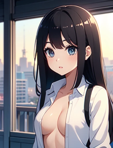 shirt,Female students,Open your clothes,Lovely