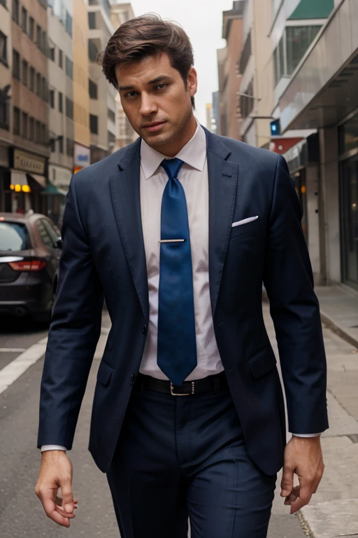 Keep touching the suit-wearing businessman's things under his backpack(With sound)