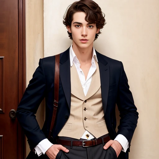 young Asmonean jew model man. focus on the character's face