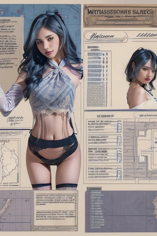 (best quality, masterpiece), (ultra high resolution, 8K RAW photo, photo realistics:1.5,(Thynasha:1.2),dark blue hair,very long hair, purple eyes,(beautiful detailed eyes:1.0), extremely detailed face,((masterpiece)),(((best quality))),(character design sheet,same character,front,side,back), 1girl, solo,Female detective, Victorian long skirt, checkered shawl, detective hat, intelligent eyes,retro artstyle,victoria design drawing,masterpiece,bestquality,top quality,ultra highly , concept art, character concept art, character sketch, reference sheet, character sheet, ( background, military base background: 1.3)
