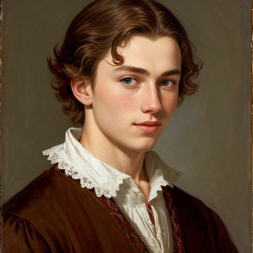 young dutch man. focus on the character's face