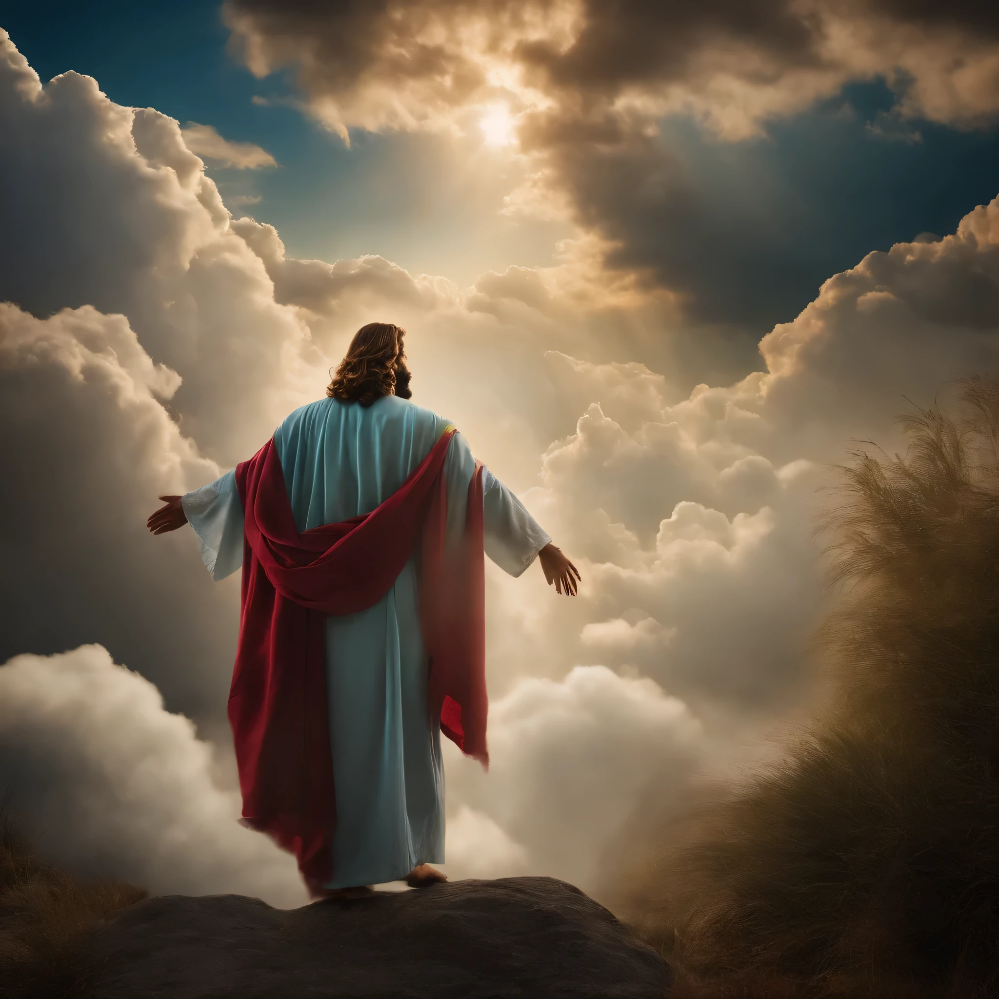 Jesus vindo nas nuvens