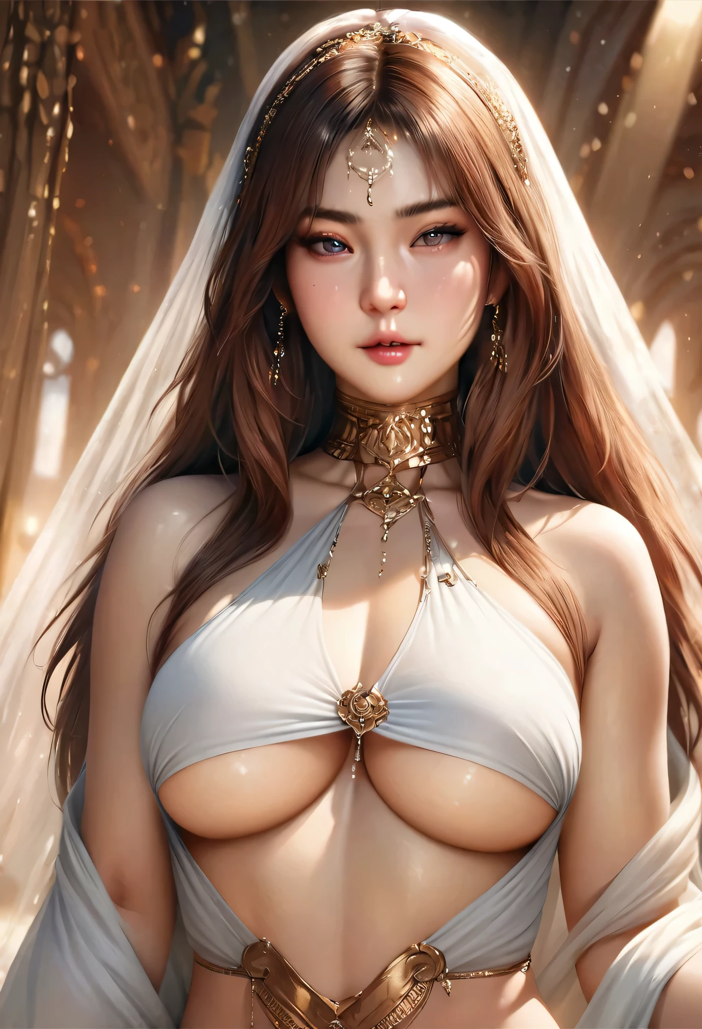 animetoreal,soft light, masterpiece, best quality,high quality,delicate face, realistic,1girl,, dancer,underboob