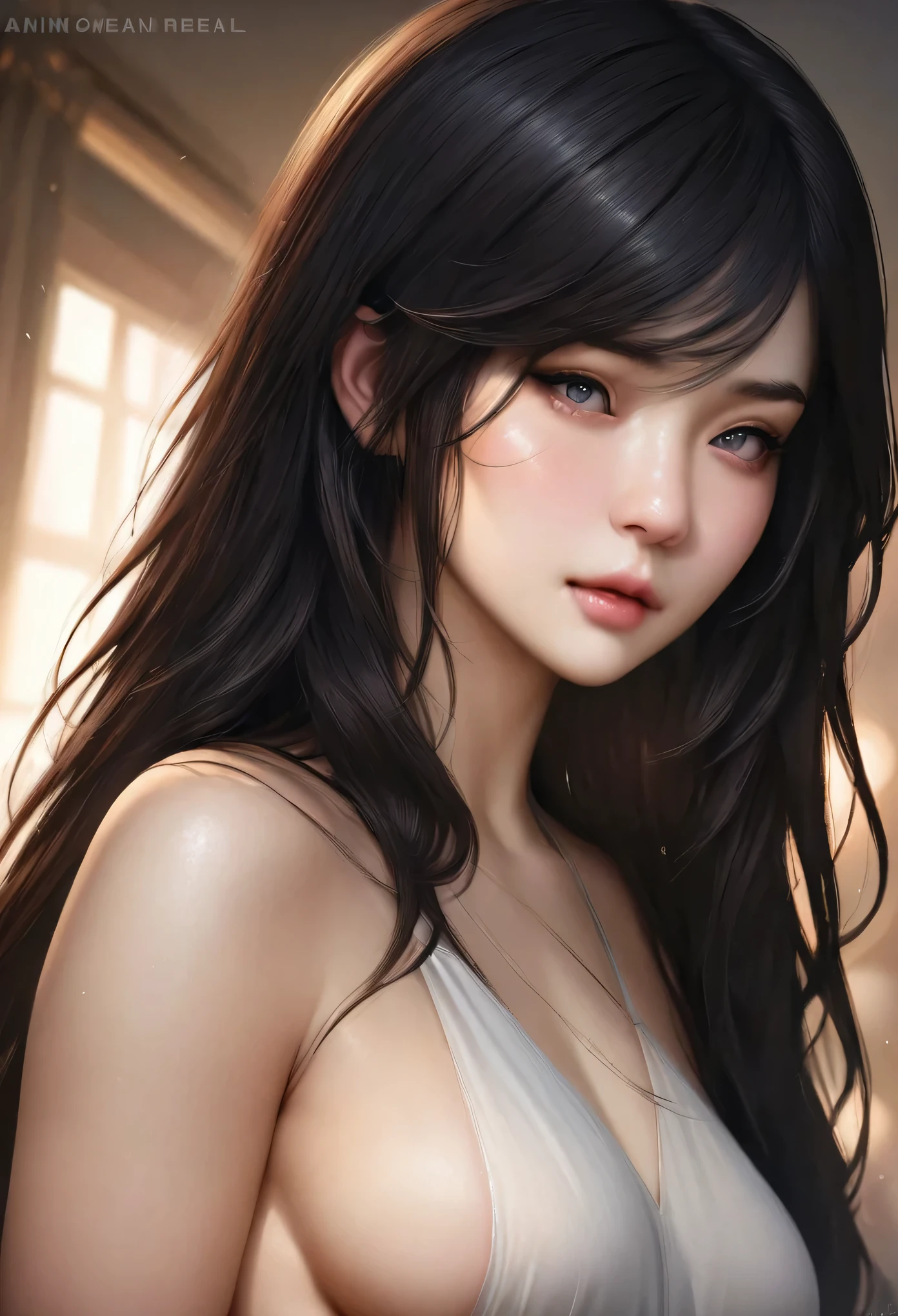 animetoreal,soft light, masterpiece, best quality,high quality,delicate face, realistic,1girl,, dark_elf,sideboob