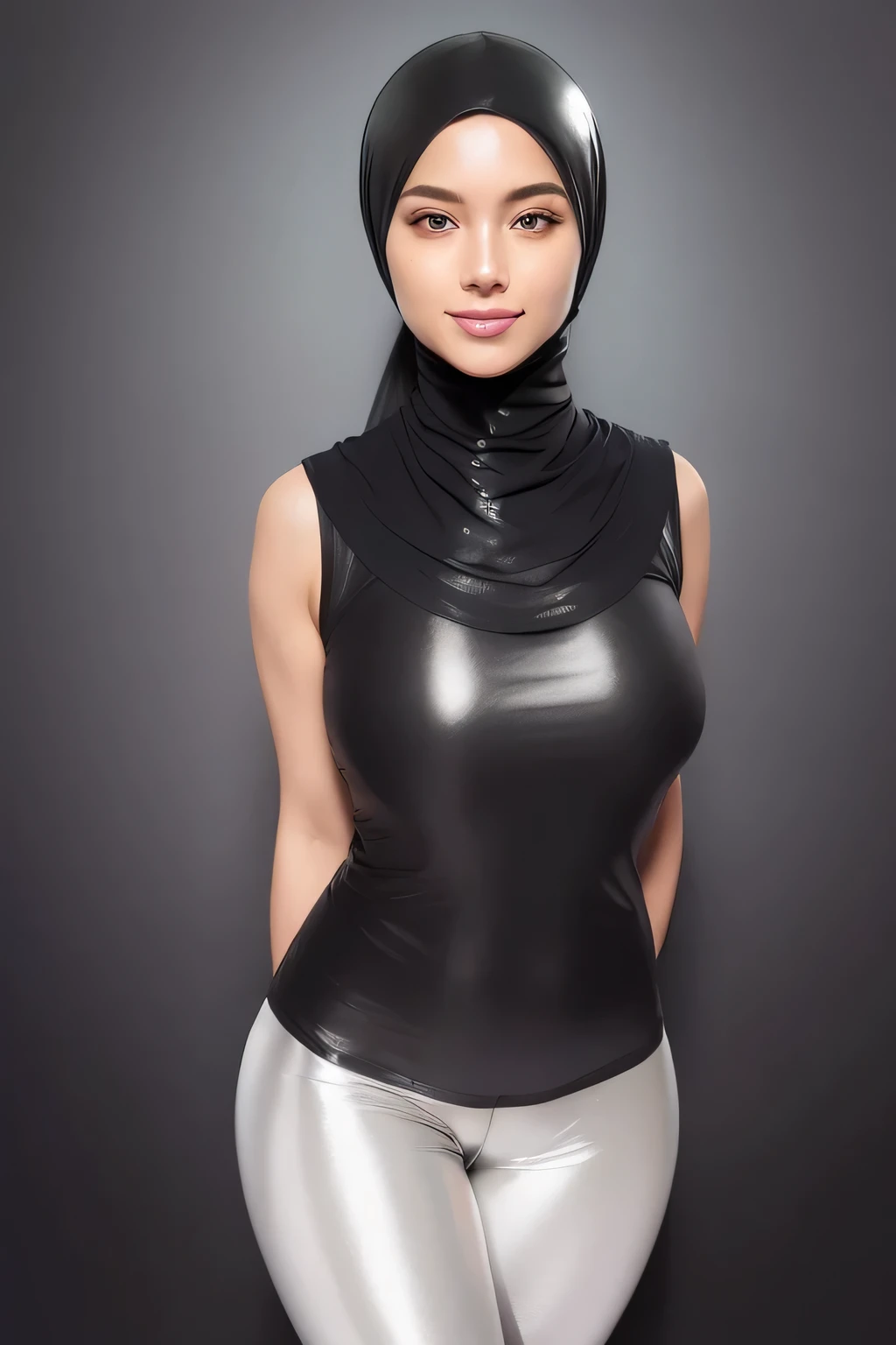 (silver shiny leggings:1.4)