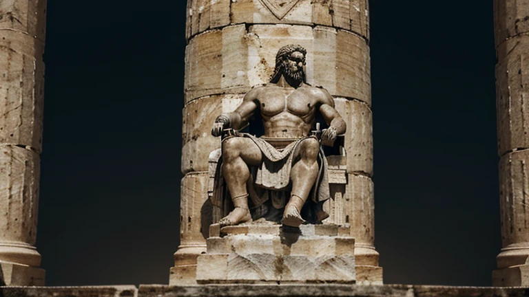 "A dark landscape image of an ancient greek society deeply connected to stoicism, black and white, ancient greek architecture, include one single big statue of a stereotypical strong greek man, marcus aurelius --ar 16:9 --style G4JuqKlERum6vZGYhO9USsL"
