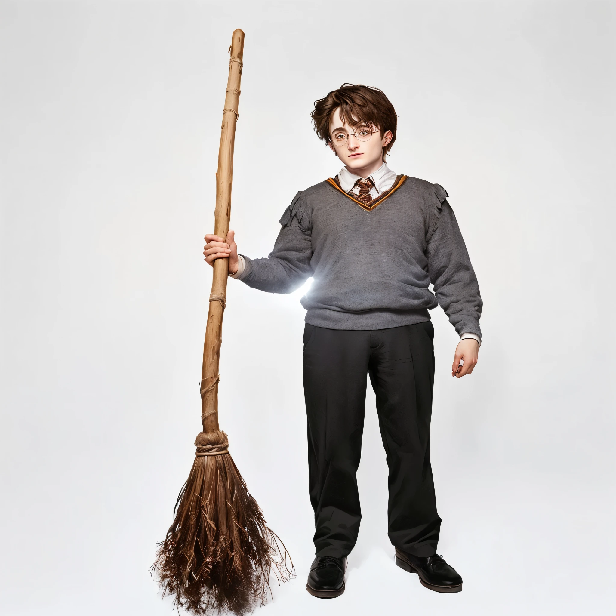 atormentar potter holding a broom and a wand in front of a white background, vassoura, atormentar potter riding a vassoura, tronco longo segurando uma varinha, atormentar potter, atormentar potter in a maid’s uniform, daniel radcliffe as atormentar potter, portrait of atormentar potter, atormentar potter portrait, atormentar potter!!, atormentar, elijah wood as atormentar potter, segurando a varinha mais velha