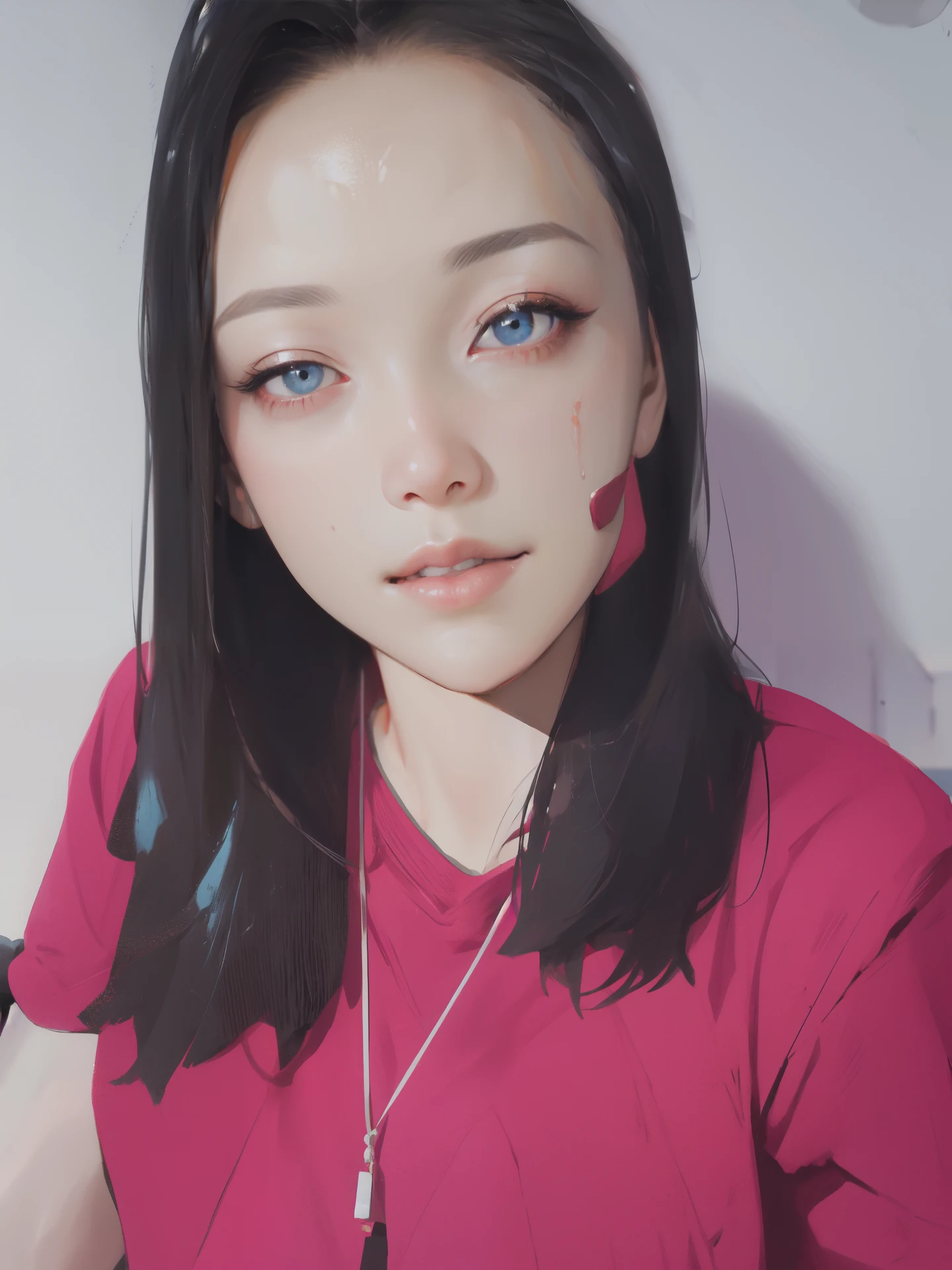 ((masterpiece )), (top quality), (best quality), ((ultra-detailed, 8k quality)), Aesthetics, Cinematic lighting, (detailed line art), absurdres, (best composition), (high-resolution), Watercolor wash painting, muted colors, warm colors, best quality, delicate brushwork,
BREAK,
Beauty cyberpunk elf girl, Confident elf girl, wear uniform, orange jacket, white and yellow techwear clothing, yellow and black safety tapes, Simon Bisley style, squatting, (holding smartphone,In the right hand), Focus on smartphone screen, Anime painting, Detailed Cloth Texture, Intricate details, artstation, brush stroke painting in cyberpunk style by Yoji Shinkawa, by Mikimoto Haruhiko,
BREAK, 
painting style background, (At the bus stop, downtown, Cyberpunk dazzling cityscape, crowded), (depth of field:1.2), (blurry background:1.2),the style of Mikimoto Haruhiko, Artgerm, Kentaro Miura style,
BREAK,
highly detailed of (elf), (1girl), solo, perfect face, details eye, ahoge, ((long hair:1.2)), (hair over one eye:1.3), [[Messy hair]], shiny blonde white hair, blue eyes, multicolored hair, facial marks, (eyelashes, eyeshadow, pink eyeshadow), smile, design art by Mikimoto Haruhiko, by Kawacy, By Yoshitaka Amano,
BREAK, 
((perfect anatomy)), perfect body, medium breast, best hands, perfect face, beautiful face, beautiful eyes, perfect eyes, (perfect fingers, deatailed fingers), correct anatomy, 