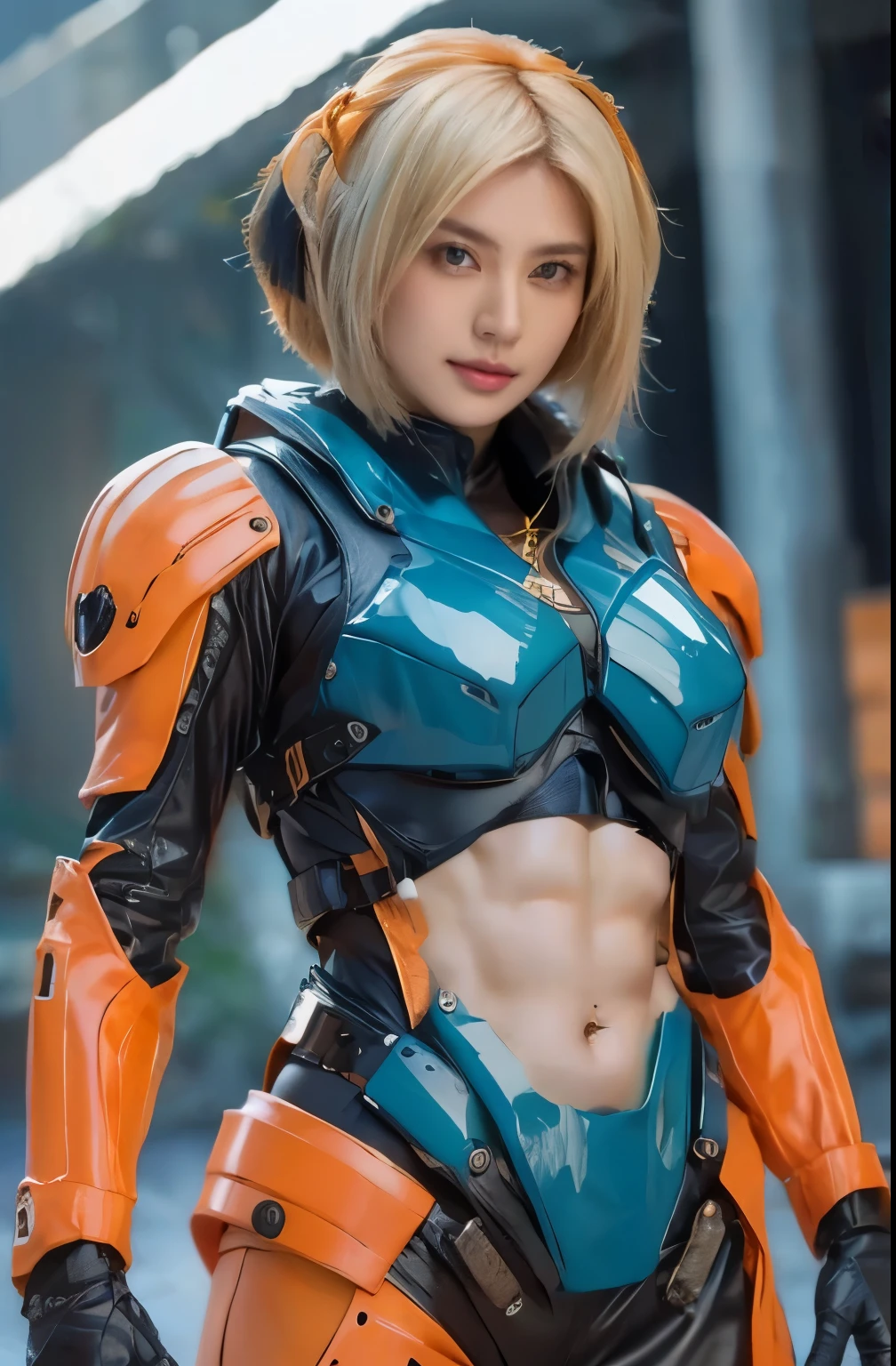 Bare Belly、Trained abdominal muscles,White spotless skin,Fully visible belly button、