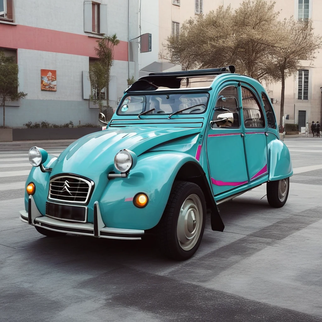 2Cv1024, um carro esportivo cyberpunk com luz neon, fundo da cidade cyberpunk,  fotografia, Altamente detalhado, sharp focus, trends on Artstation, studio photo, detalhes intrincados, Altamente detalhado, por Greg Rutkowski  