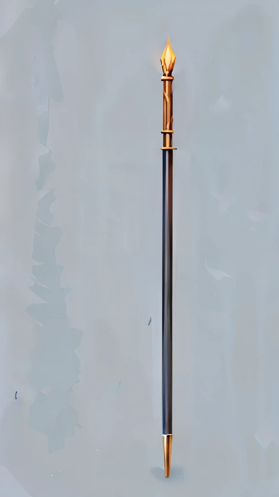 Overall view of one walking stick No people Solid color background Magic wand
