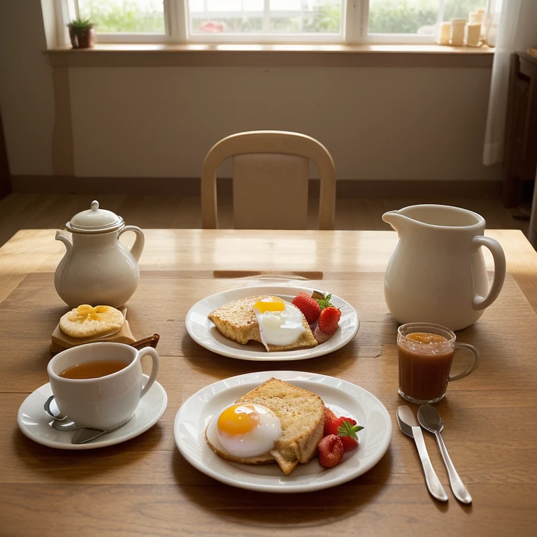 Create a good morning scene,breakfast