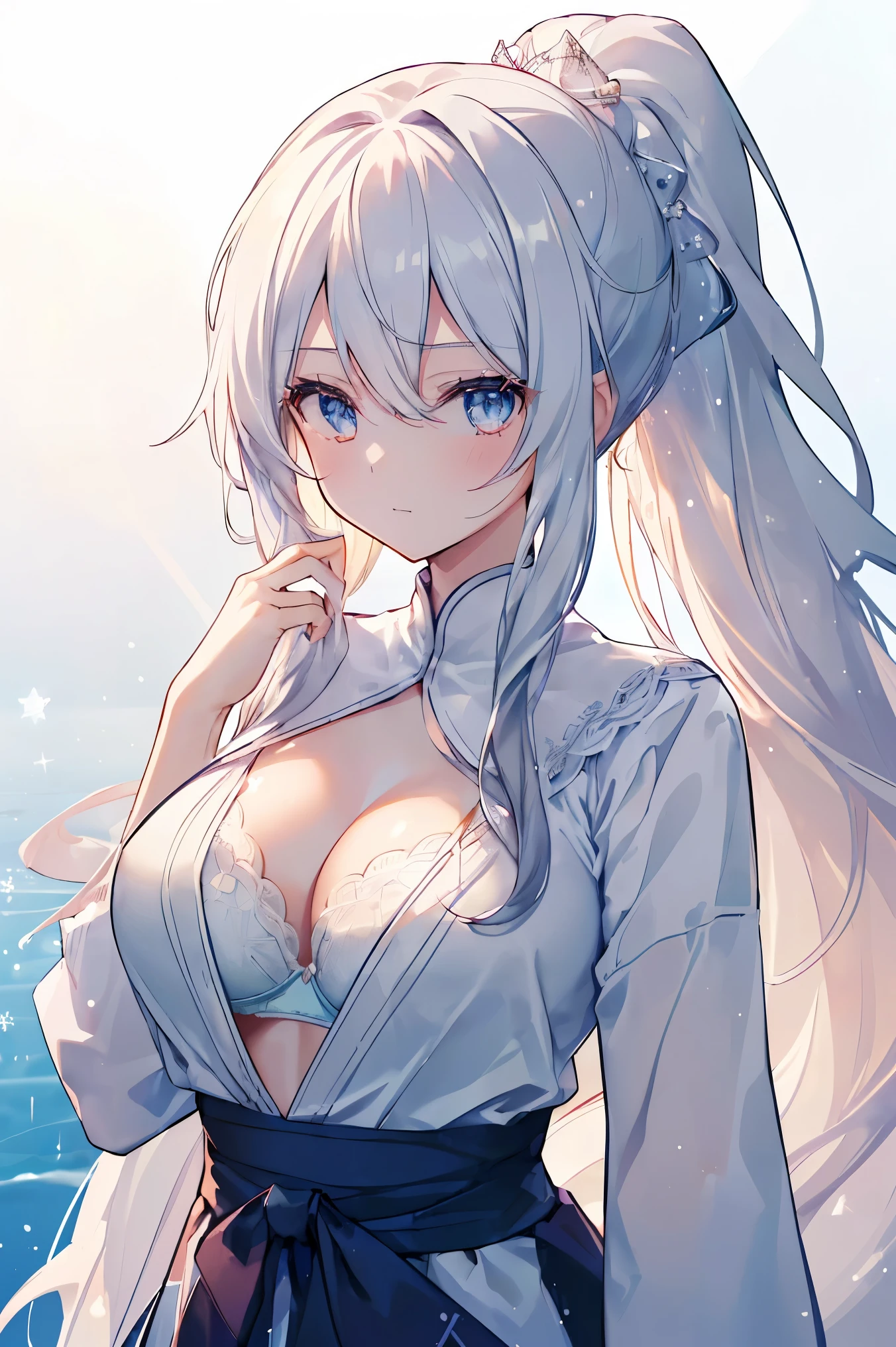 {((anime, op art, Depth of written boundary, Motion Blur, Shining Light, 超High resolution, retina, masterpiece, Accurate, Anatomically correct, Textured skin, Super Detail, Attention to detail, high quality, Awards, 最high quality, High resolution, 16k))} . |
{((Multiple Girls, student age girl, Wavy Ponytail, Hair that falls over the shoulders, Very long hair, very thick hair, Fine grain, Sparkling eyes, G-breast, Cleavage, Joyful))} . |
{((Sexy Body, Bring lots of warm clothes, Cotton clothes))} . |
{((Frozen Lake, Sparks, Crystal of snow, Starfall))} . |
{((Wide-angle, Upper Body, (perfection_refer to:1.0), (perfection_foot:1.0), Better_hand, more_detailed))} break, show off bra:1.4