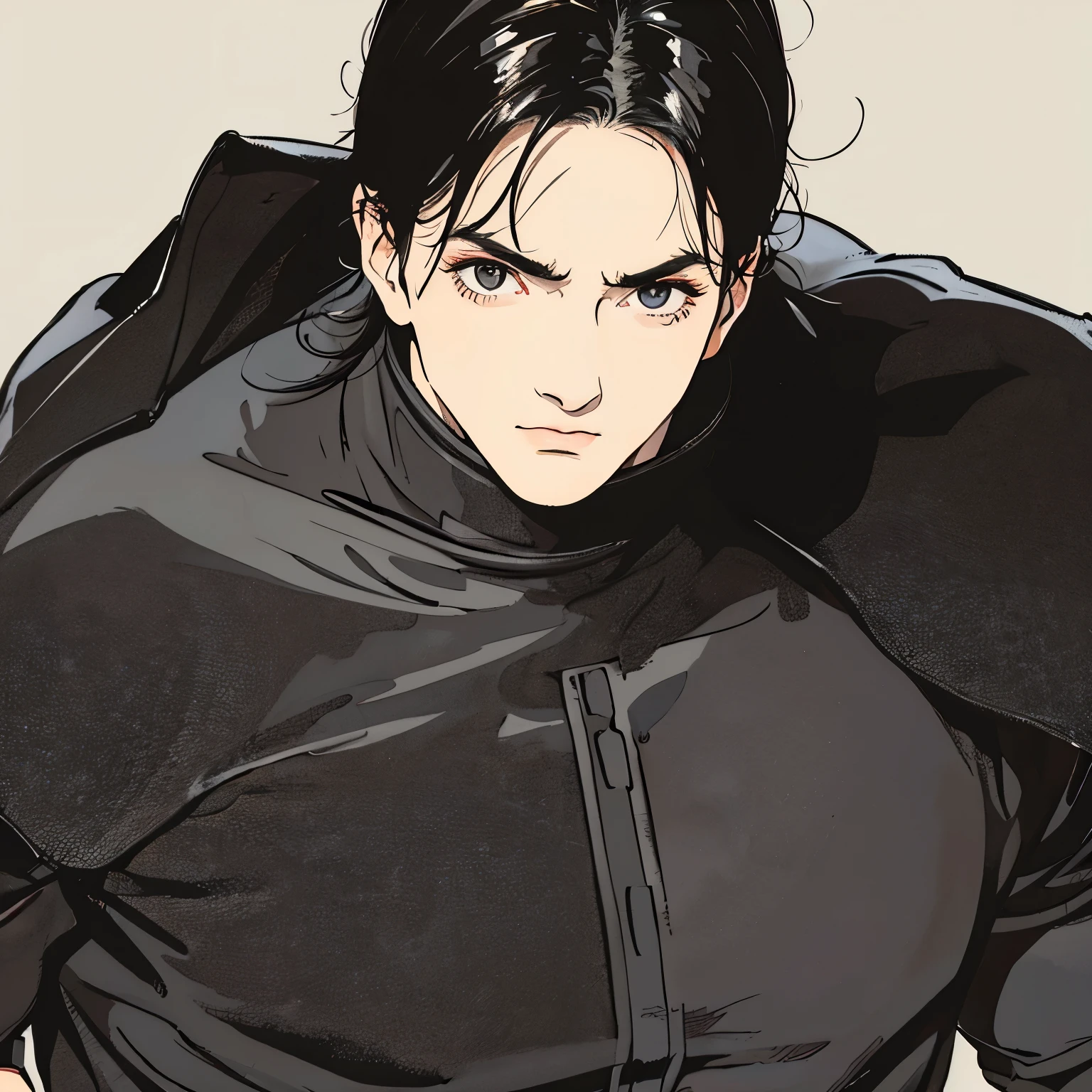 Black Hair, Face, Man, Strong