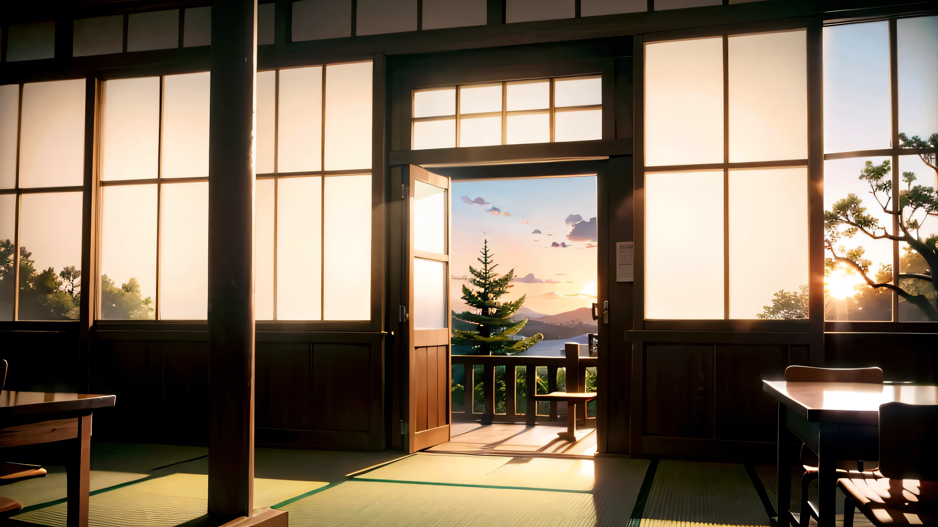 (Masterpiece, best quality:1.2, highres) background, Japanese classroom, dimmed lights, normal, anime, at night.
