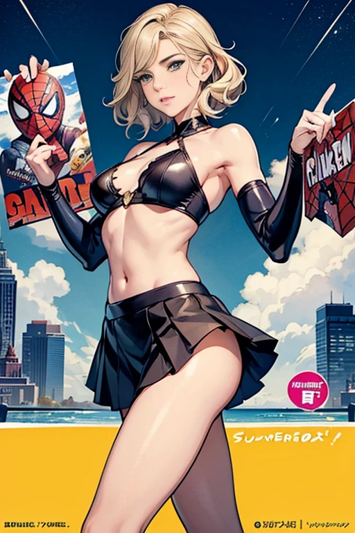 Emily Bett Rickards、マーベル・コミック映画のPoster, Very beautiful, Movies about Spiderman, sexy, whole body, I'm wearing a skirt、Premiere date, Poster、belly buttonを突き出す、new york、She's wearing a torn Spider-Man suit,The suit is torn、Wearing a skirt、 Red and black color scheme,dynamic、masterpiece、highest quality、Ultra-detailed、Very detailed、A delicate and beautiful shine、超A high resolution、Cinematic,Break,Breakdrop,(Torn clothes:1.5), (Wet clothes:1.4), Bare shoulders,Real Rain,Wet Hair,belly button、Exposing Skin、sexyな肩を見せてる
