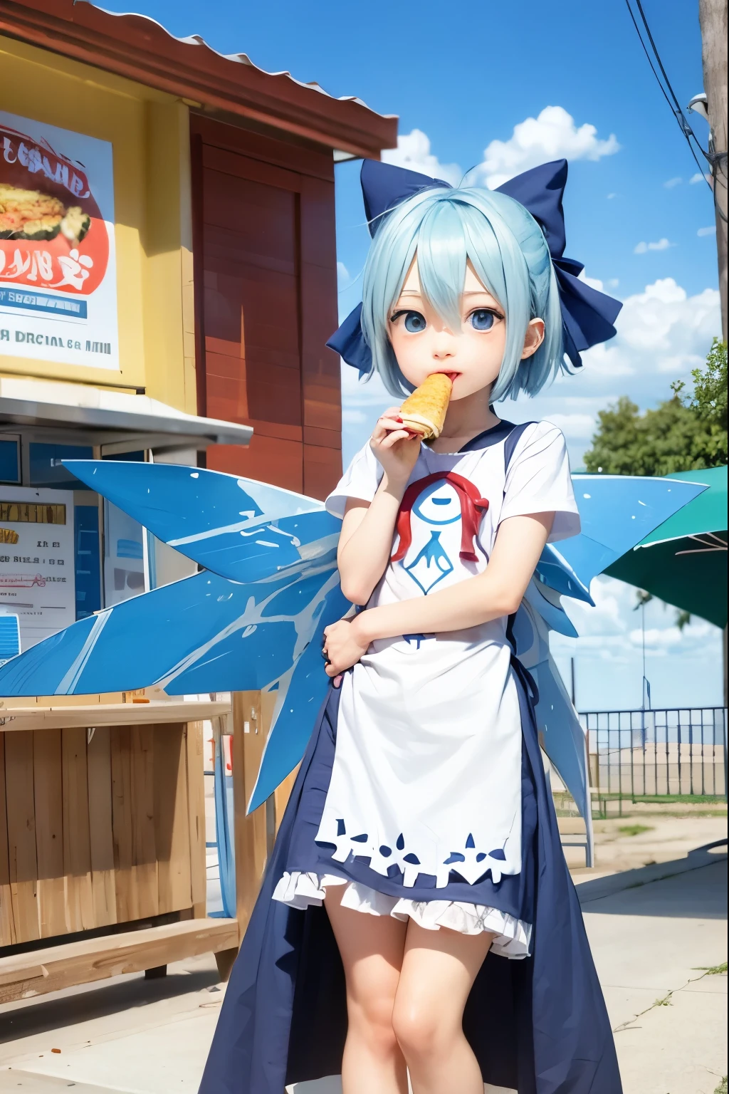 Cirno eats shawarma