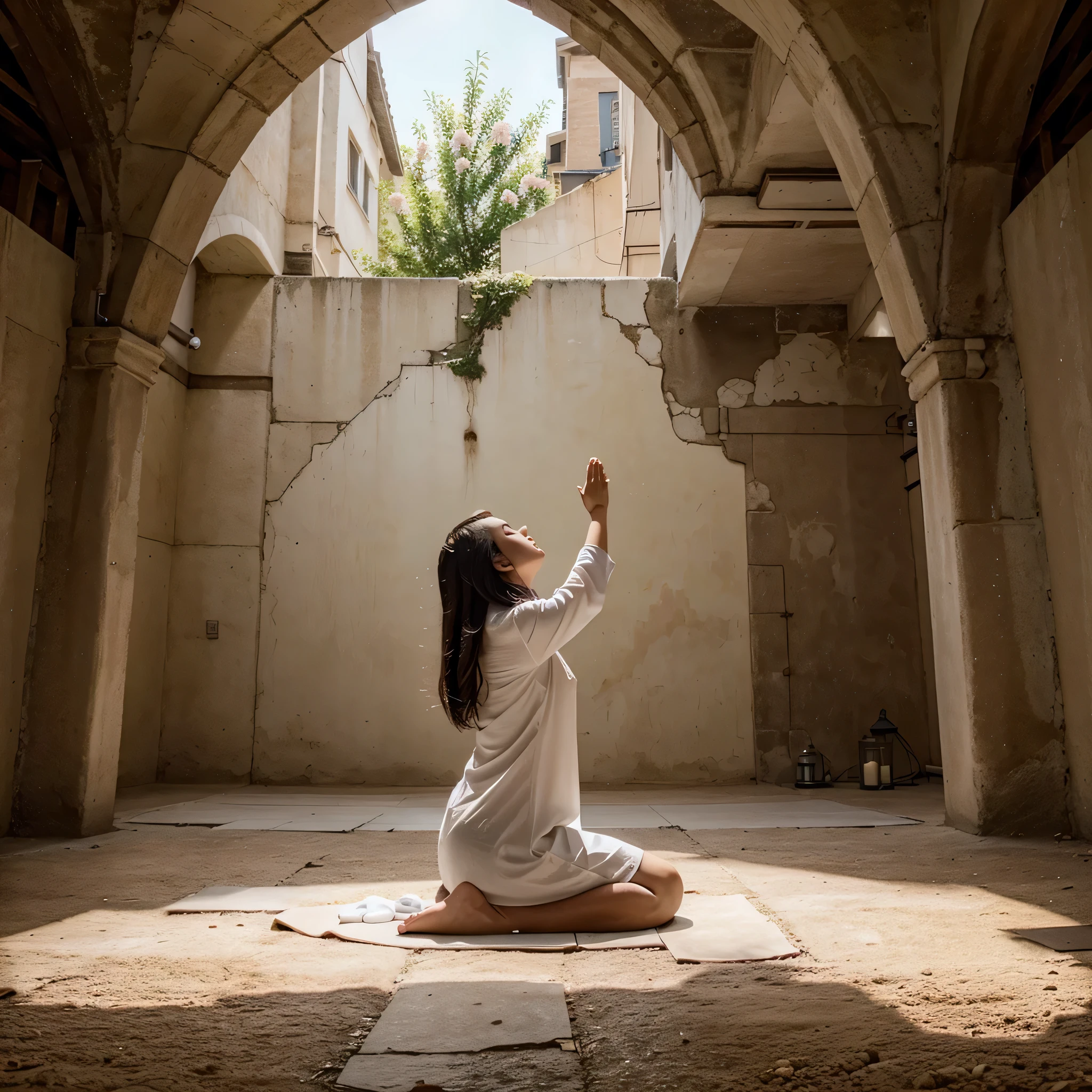 create a very beautiful environment for prayer to god