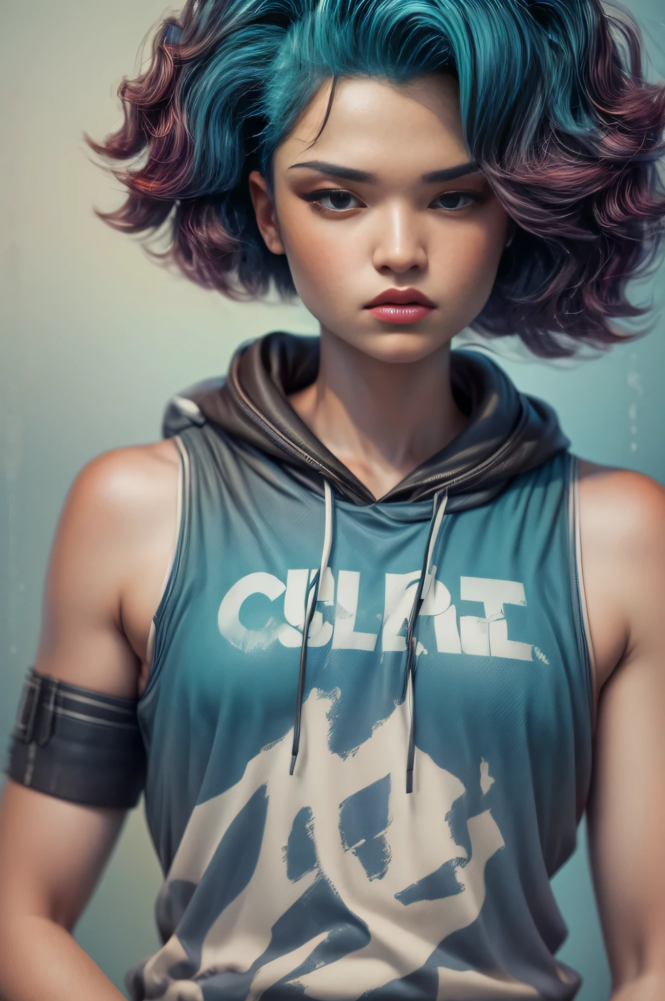 (best quality,4k,8k,highres,masterpiece:1.2),ultra-detailed,realistic,punk style,punk fashion,full body shot,rebellious,spiked clothing,chain accessories,rebellious pose,high mohawk,violet hair,colorful,edgy background,studio lighting