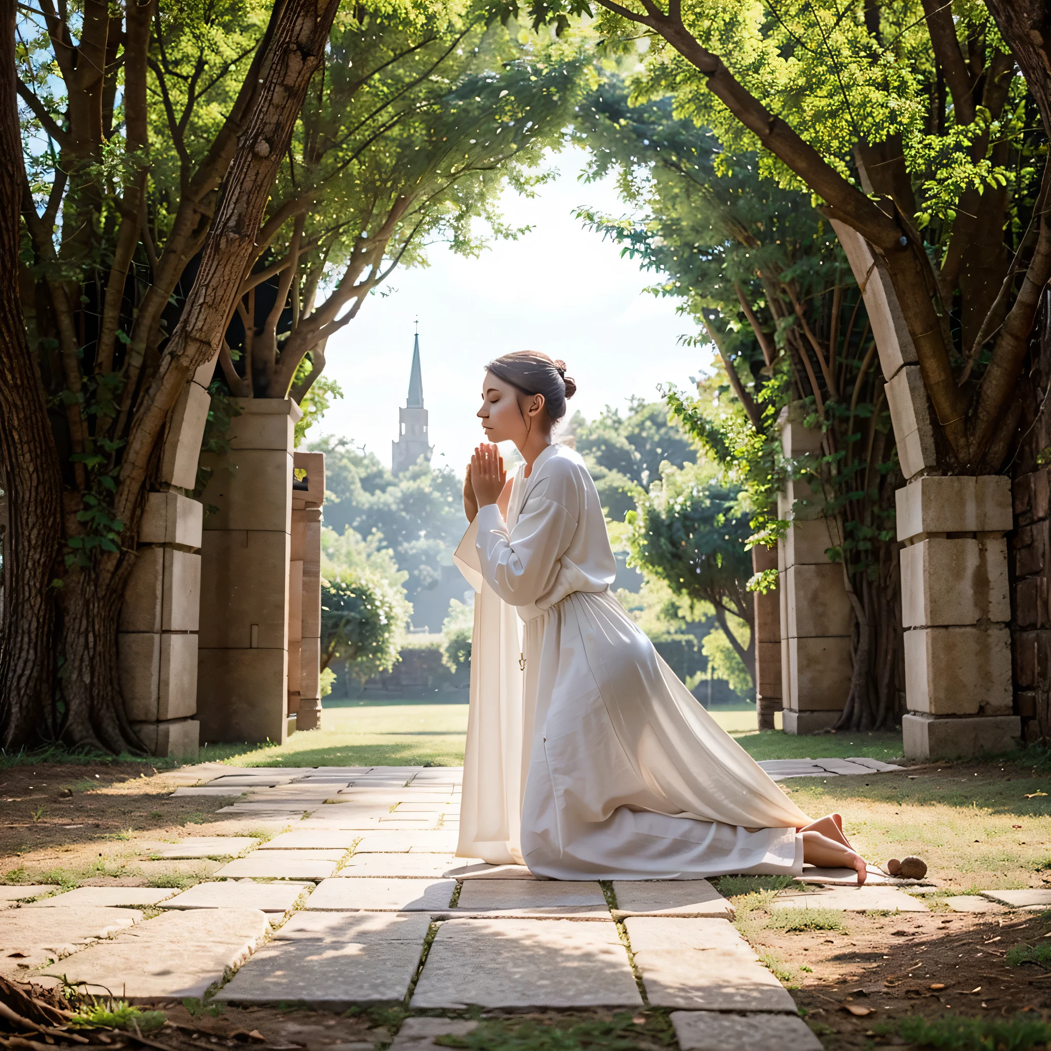 create a very beautiful environment for prayer to god