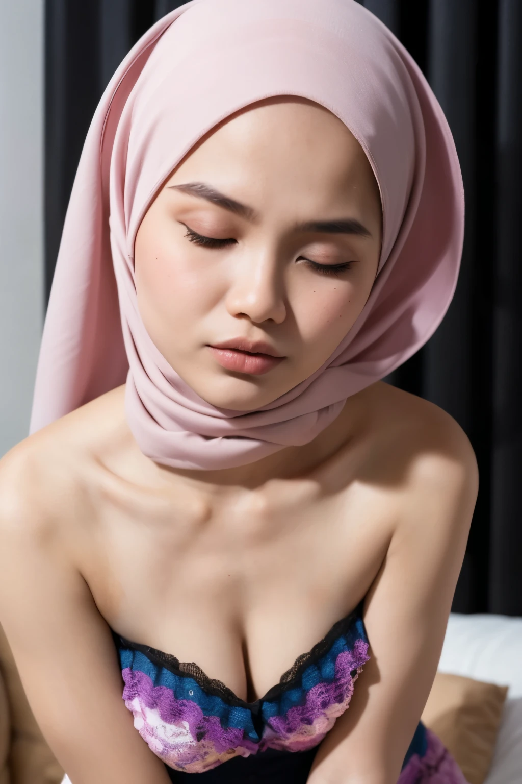 ((Colourful)), ((Big Tits:0.1)), ((Flat Chest:1)), Wear sunglasses and act like Rosyam, ((Closed Eyes)), (((Strapless Colourful Flat Chest))), Naked, Angry pose, Angry face, (((HIJAB MALAY GIRL))), masutepiece, High quality, UHD 45K, Realistic face, Realistic skin feeling , A Japanese Lady, 8 , , Very cute and baby-like face, (((FLAT CHEST))), (MATRIX WORLD), ((look In front at the camera and SADNESS)), ((())), (((CUTE GIRL))), ((PASTEL LIPS)), ((SATIN LACE)), ((CHUBBY)), ((UNDRESS)). Brown, Flat Chest, Wearing G-String. Sitting, from behind view up, seductive pose, (Small face), (small head)