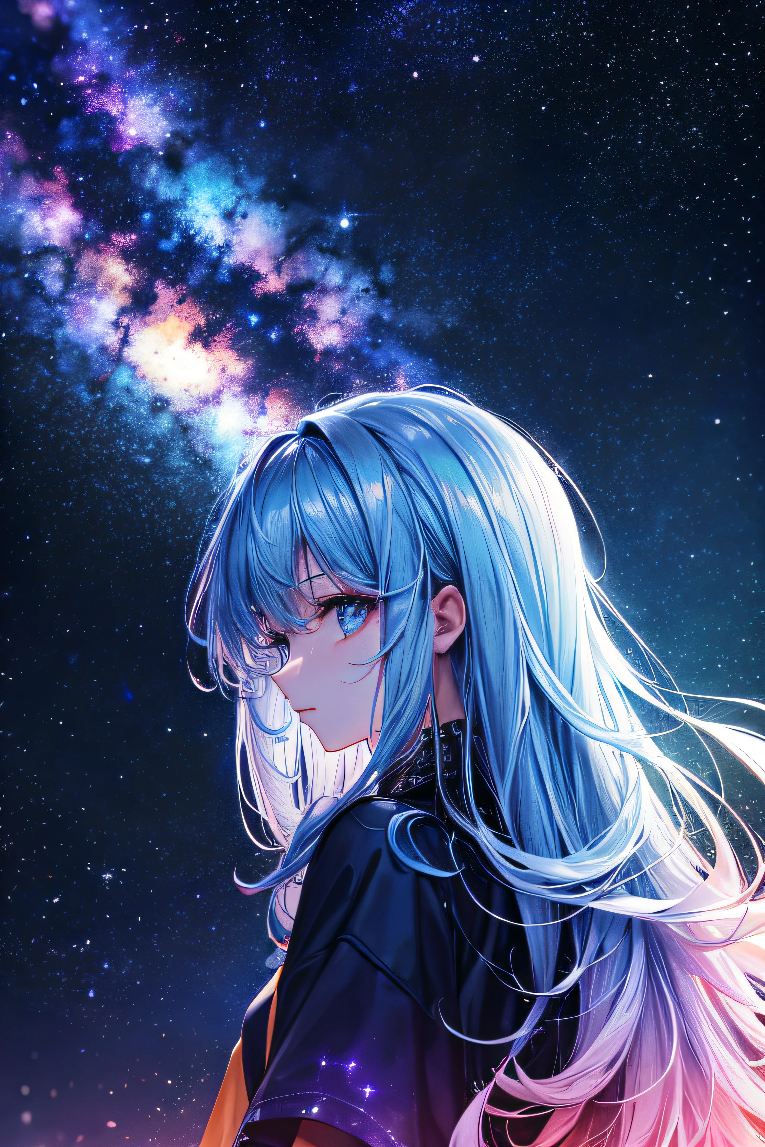 galaxy night sky beautiful colors