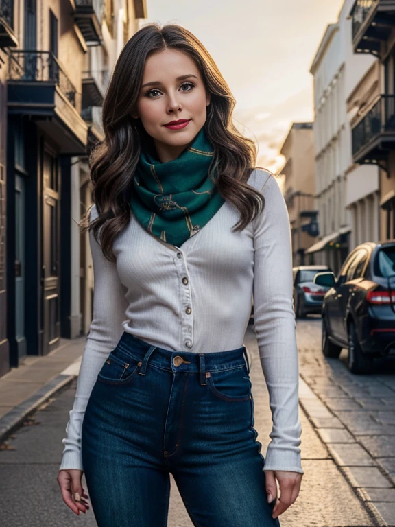 Kristen Bell、(masterpiece:1.0), (Highest_quality:1.2), (Dark Shot:1.3), Classic Rogue, 1991 Rogue X-Men, 1 girl, Only 1, Head to Toe, standing on street corner, Elegant pose, (clothing: 茶colorの冬用コート, 茶colorのフード, Down lining, White scarf, gloves, jeans) Medium length hair, Brown Hair, Wavy Hair, One gray hair, Green Eyes, Mischievous look, Grin, Lips parted,  Red lipstick, Heavy makeup, Confident expression, Backlight, (realism: 1.5), (Realistic: 1.4), (Disorganized:1.4), 8k, Very detailed, Detailed beautiful woman,  (background: Midnight, it&#39;s snowing, On the streets of New York, Snowy Night), Official Art, Very detailed CG ユニティ 8k 壁紙, Perfect lighting, colorful, 超High resolution, photograph, 8k, High resolution, Kodak Portrait 400, Film Grain, blurry background, (Bokeh:1.2), (Vibrant_color:1.2), Film Grain:1.2, (暖かいcolor合い, Warm Tones:1.2), (color photo), プロのphotograph