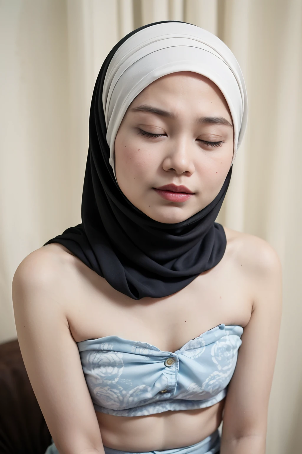 ((Colourful)), ((Big Tits:0.1)), ((Flat Chest:1)), Wear sunglasses and act like Rosyam, ((Closed Eyes)), (((Strapless Colourful Flat Chest))), Naked, Angry pose, Angry face, (((HIJAB MALAY GIRL))), masutepiece, High quality, UHD 45K, Realistic face, Realistic skin feeling , A Japanese Lady, , , Very cute and baby-like face, (((FLAT CHEST))), (MATRIX WORLD), ((look In front at the camera and SADNESS)), ((())), (((CUTE GIRL))), ((PASTEL LIPS)), ((SATIN LACE)), ((CHUBBY)), ((UNDRESS)). Brown, Flat Chest, Wearing G-String. Sitting, from behind view up, seductive pose, (Small face), (small head)