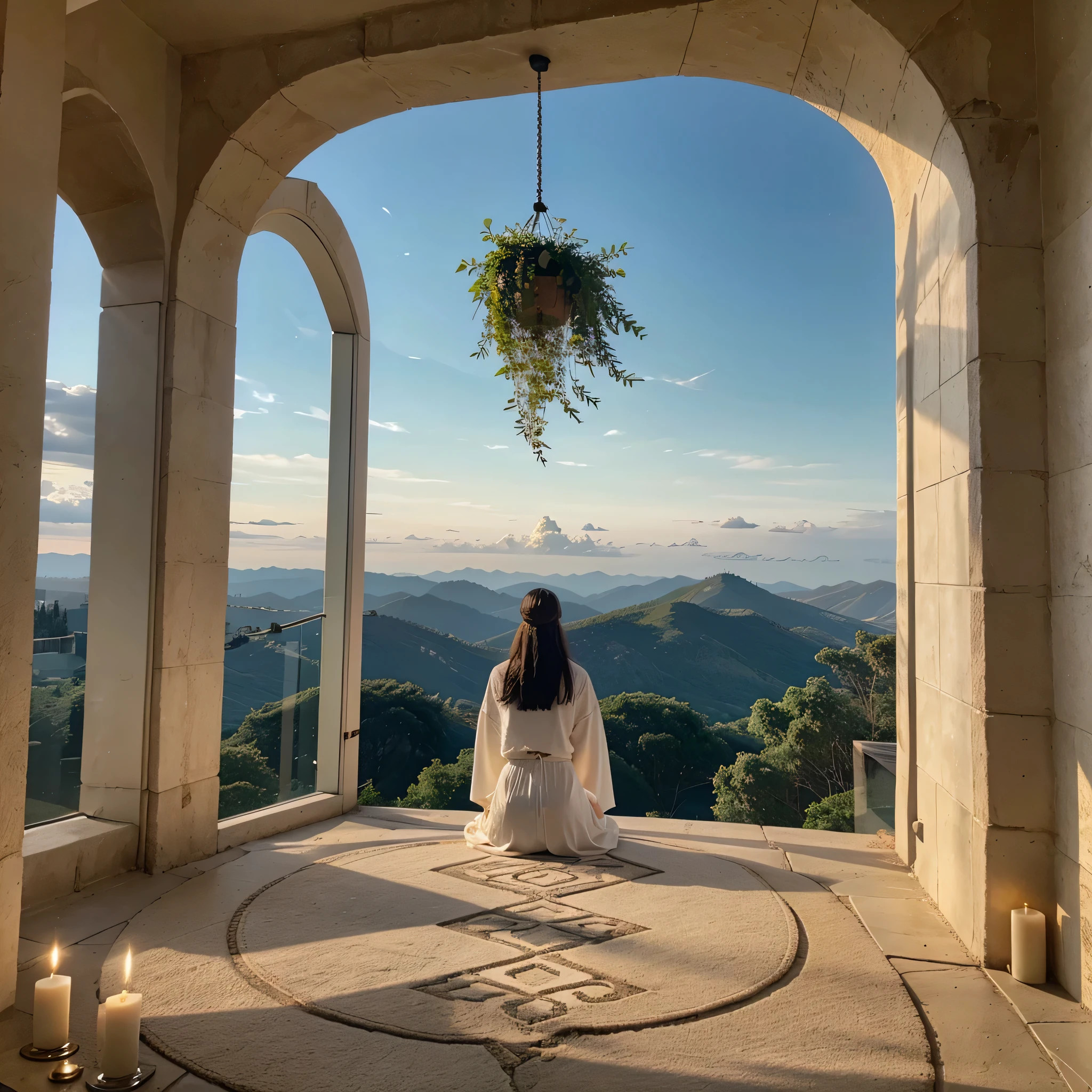 create a very beautiful environment for prayer to god