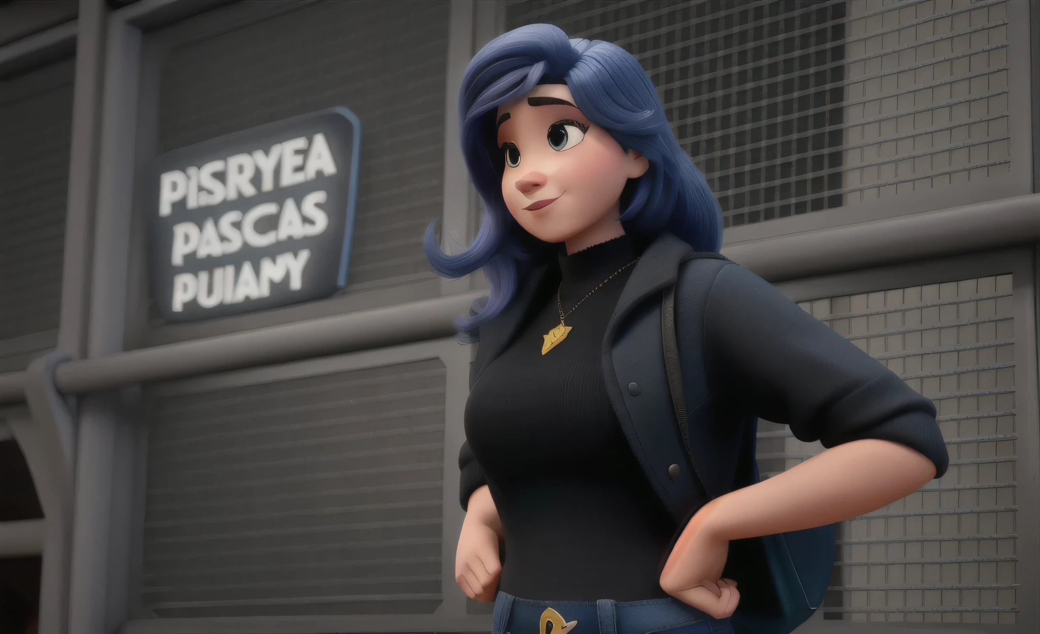 Uma mulher estilo disney pixar, alta qualidade, melhor qualidade