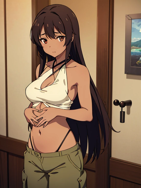 shinkai makoto, Kimi No Na Wa., 1 boy, Shaved head, , Boys are behind girls, Touching the chest, Rubbing breasts from behind, grab, grabbing chest,chestgrab behind back, Remove your bra, Hold the bra, Embrace, Embrace, Kiss on the neck, One girl, Black Hair, Waterfall knitting, Red ribbon, Long Hair, Brown eyes, blue star necklace, Light Cardigan Pink, Open shirt, Yellow shirt Open shift, belly button, cute, Open your mouth, whole body, Long sleeve, Cowboy Shot, masterpiece, On a date, Blushing, Bedroom, night, Sit on the bed , Shaved head,Topless,Nipples are erect,Armpit sweat,Shyness,clear,High exposure,Having my armpits licked,His arms are tied and he is hanging from a rope、A beautiful adult woman with long hair、Underhair grows,Peeing
