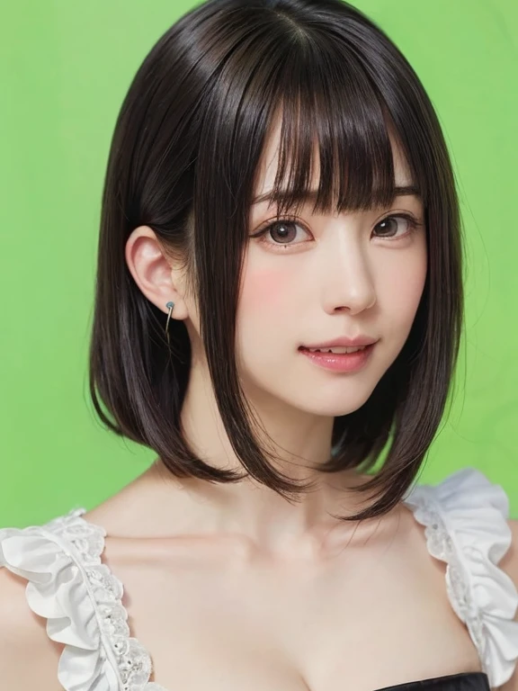 (software:1.8、masterpiece, highest quality),1 girl, alone, have, Realistic, Realistic, Looking at the audience, Light brown eyes, Highly detailed shiny hair brunette short bob hairstyle, short hair:1.8、short hair、Beautiful symmetrical face、Spring Clothes:1.6, Whity, lips, bangs, Outdoor, Mouth closed, Upper Body、Big eyes、eyelash、((Very beautiful Art Nouveau background:1.8))、(((bangsのあるshort hair、Big eyes、big and full 胸、Looking at the audience、Beautiful beauty、Show me your ears、Long neck、smile、please close your mouth and smile)))、Ideal body type、((({Huge|big|Hugeな|Mega} Chest 2, Cleavage:2、幸せなsmile、Beautiful Teeth、口を閉じて幸せなsmile)))