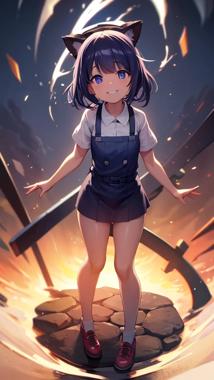 looking at viewer crazy eyes crazy smile full body