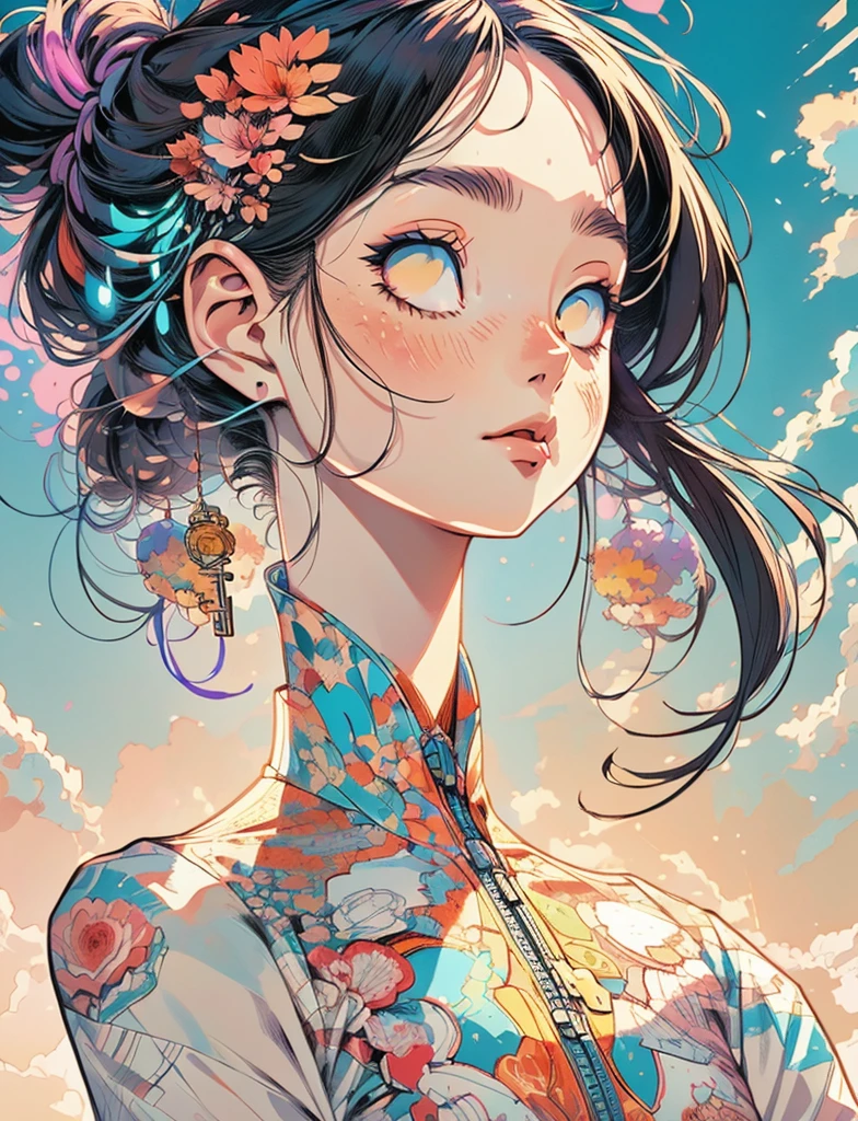 pace girl| standing alone on hill| centered| detailed gorgeous face| anime style| key visual| intricate detail| highly detailed| breathtaking| vibrant| panoramic| cinematic| Carne Griffiths| Conrad Roset| ghibli, deep vibrant colors