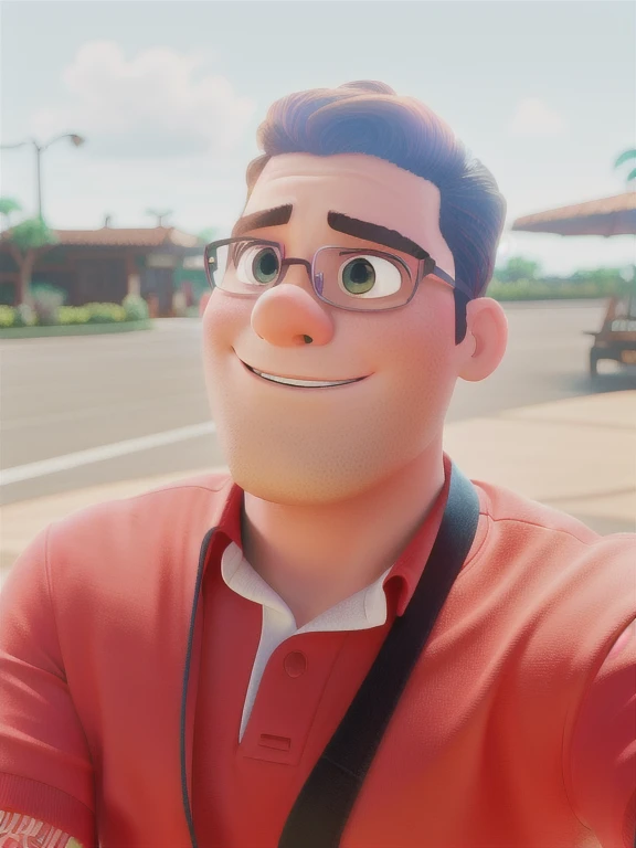 Um homem moreno estilo Disney pixar, alta qualidade,melhor qualidade 
